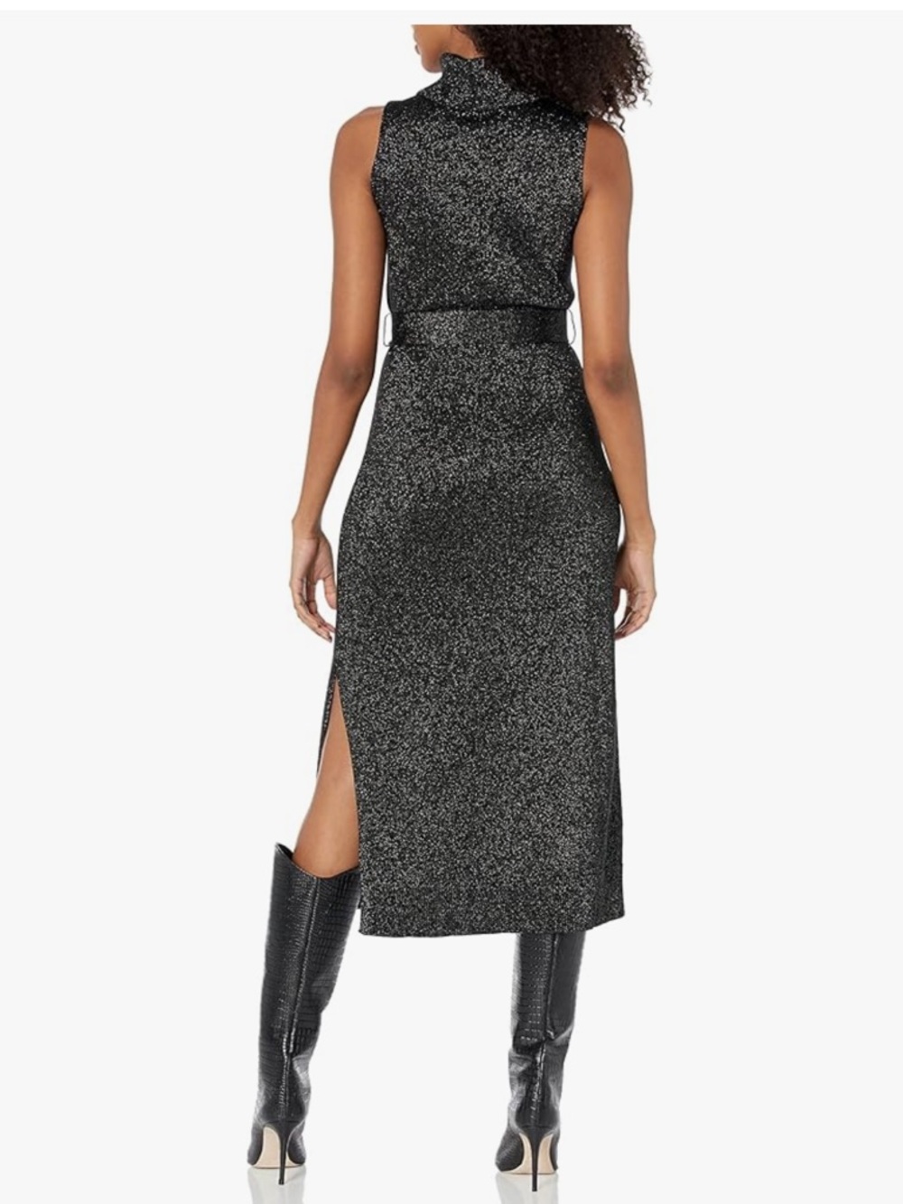 PAIGE Revolve Zoelle Metallic Midi Dress - Picture 4 of 10